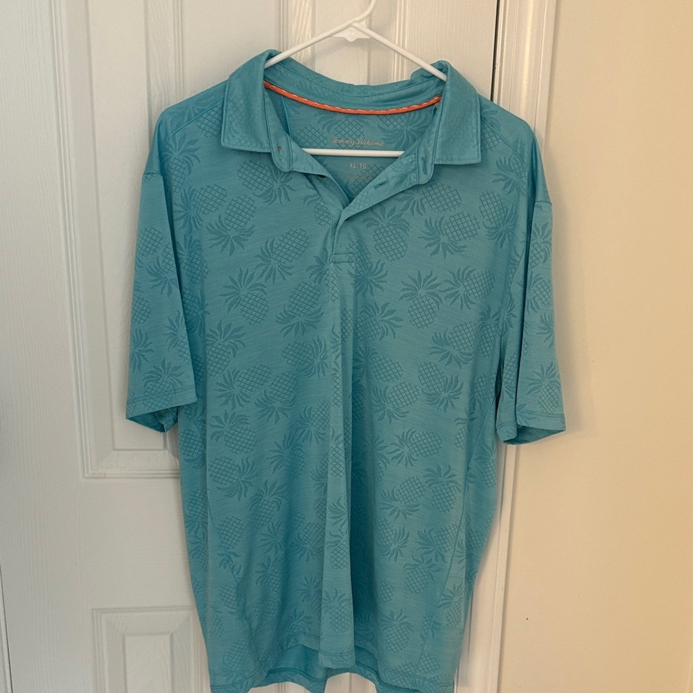 Tommy Bahama Aqua Polo with Pineapple Design